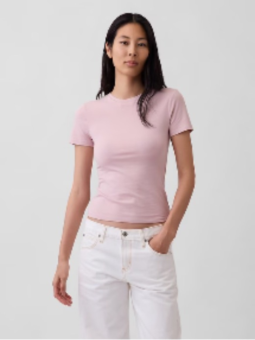 Gap CloseKnit Jersey T-Shirt Dusty Rose XS NWT